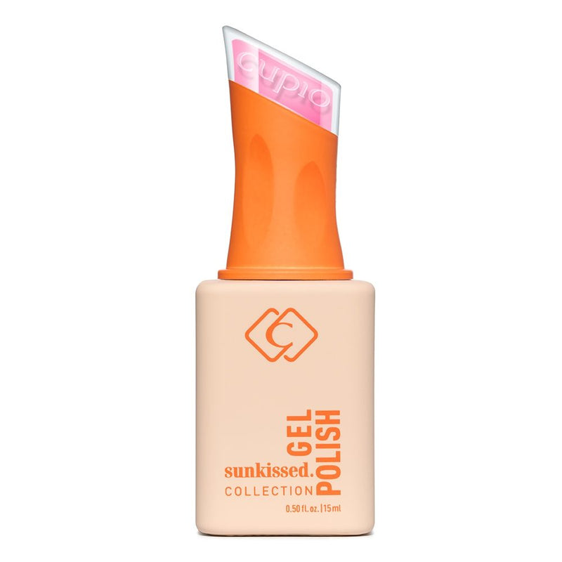 Gellak Cupio Sunkissed - Ice Cream Lips 15 ml. Beholderen og den ultrapigmenterede farve ses i et nærbillede.