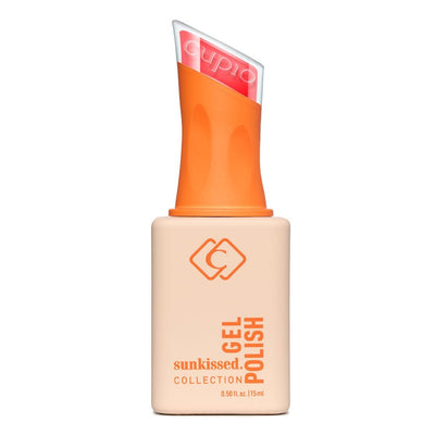 Gellak Cupio Sunkissed  - Peaches In Bloom 15 ml. Beholderen og den ultrapigmenterede farve ses i et nærbillede.