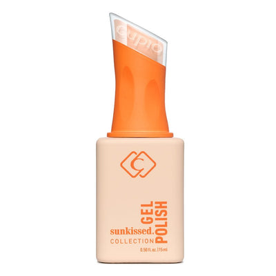 Gellak Cupio Sunkissed - Sandcastle Dream 15 ml. Beholderen og den ultrapigmenterede farve ses i et nærbillede.