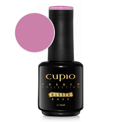 Cupio Rubber Base French Collection i farven English Rose – elegant lyserød rubber base i beholder med cremet konsistens og selvudjævnende egenskaber.