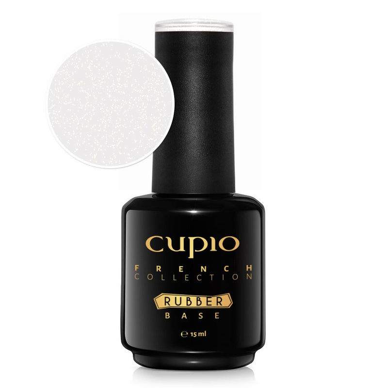 Rubber Base French Collection - Milky White Shimmer Gold 15ml