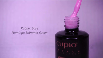 Rubber Base French Collection - Flamingo Shimmer Green 15ml