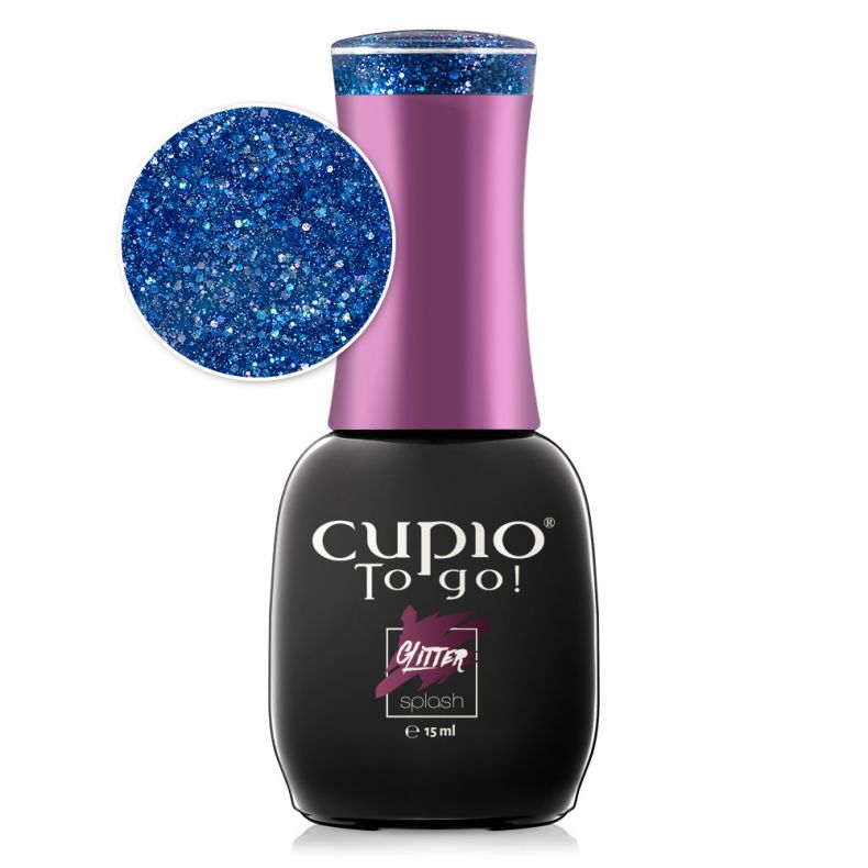 Gellak Cupio To Go! Glitter Splash - Crystal Blue