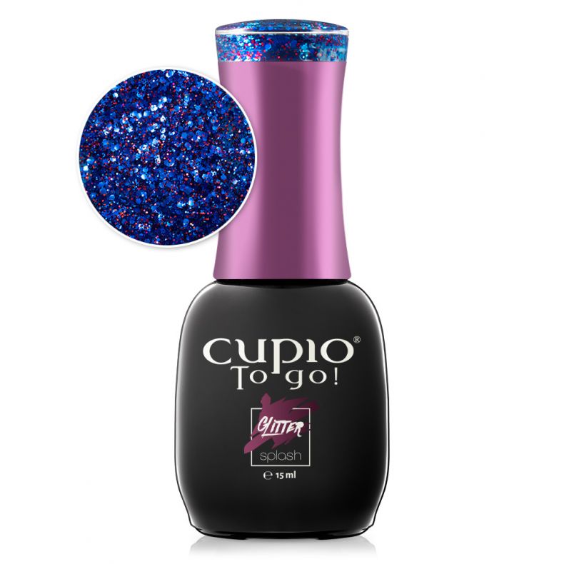 Gellak Cupio To Go! Glitter Splash - Blue Light