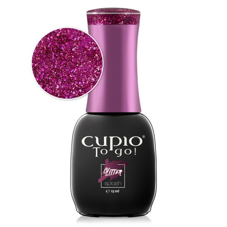 Gellak Cupio To Go! Glitter Splash - Crystal Purple